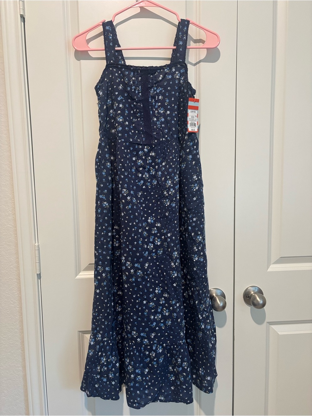 Cat & Jack Navy Blue Floral Maxi Sundress